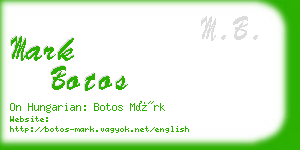 mark botos business card